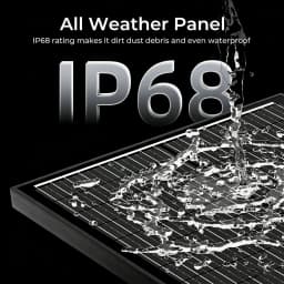 RVPOZWER 12BB/18BB 12V Solar Panel 100W N-Type Monocrystalline Solar Cell High-Efficiency PV Power for Rooftop Camping Rigid