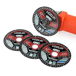 LOZLIN 4.5" 3PCS Diamond Saw Blades Super Thin Dry Cutting Disc Wear Resistant For Tile Marble Granite Ceramic Angle Grinder Masonry Construction Tool