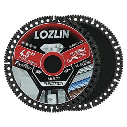 LOZLIN 4.5" 3PCS Diamond Saw Blades Super Thin Dry Cutting Disc Wear Resistant For Tile Marble Granite Ceramic Angle Grinder Masonry Construction Tool