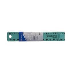 Plastic folding ruler for office use, durable plastic material, assorted colors, compact and portable design