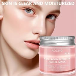 50g Biotin Collagen Day & Night Mask, Hydrates, Keeps Skin Moist And Plump, Firms Skin, Brightens Complexion, Smooths Skin, Makes Skin Look Younger. Suitable for Daily Use And Holiday Gifts, Giving Her A Beautiful Face
