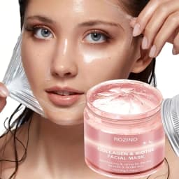 50g Biotin Collagen Day & Night Mask, Hydrates, Keeps Skin Moist And Plump, Firms Skin, Brightens Complexion, Smooths Skin, Makes Skin Look Younger. Suitable for Daily Use And Holiday Gifts, Giving Her A Beautiful Face