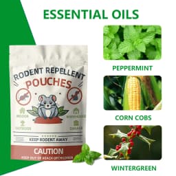 10P-Rodent Repellent, Mice Repellent, Peppermint Rat Repellent, Keep Rodents Out of House/Cars/Rvs/Garages, Natural Mouse Repellents, Indoor & Outdoor 3 Months Protection