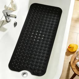 Extra Long Non Slip Bath Mat 40x16 Inch,Dense Suction Cups Secure Mat Firmly On Tub And Shower Surfaces,Well Distributed Drain Holes Speed Up Water Flow To Reduce Standing Water,Fully Machine Washable For Effortless Daily Cleaning