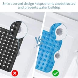 Extra Long Non Slip Bath Mat 40x16 Inch,Dense Suction Cups Secure Mat Firmly On Tub And Shower Surfaces,Well Distributed Drain Holes Speed Up Water Flow To Reduce Standing Water,Fully Machine Washable For Effortless Daily Cleaning
