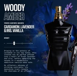 Le Male Le Parfum - Amber Woody Eau De Parfum Intense for Men Fragrance - 4.2oz