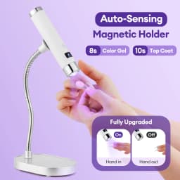 Wireless Rechargeable UV LED Nail Lamp Flexible Hose Auto Touch Sensor Dual Mode Handheld Desktop Gel Nail Curing Dryer UV LED Light Pen Portable Nail Art Salon Tool