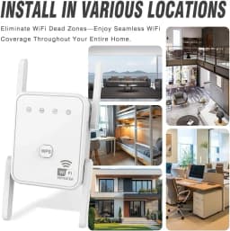1PCS New Upgraded WIFI Wireless Signal Booster Range Repeater 300Mbps 2.4GHz Stable Wall-Penetrating Network Coverage Mini WiFi Amplifier Signal Extender With Repeater AP Mode Ethernet Port