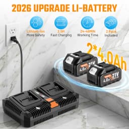 Electric High Pressure Washer, 2000PSI Cordless Pressure Washer with 3 Modes of Water Supply, 0°-180° Swivel Joint, 7.2 Gallon Tank & Wheels for Car/Fences/Driveway/Home/Patio Cleaning