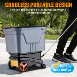 Electric High Pressure Washer, 2000PSI Cordless Pressure Washer with 3 Modes of Water Supply, 0°-180° Swivel Joint, 7.2 Gallon Tank & Wheels for Car/Fences/Driveway/Home/Patio Cleaning