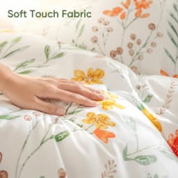 Botanical Floral Duvet Cover Set, Green White Bedding Set, Soft Plant Print Bed Cover with Pillowcases, Twin Full Queen King Breathable and Ultra-Soft, Suitable for All Seasons, Includes 1 Duvet Cover and 1-2 Pillowcases.