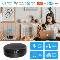 YFK Tuya WiFi Universal IR Remote Controller Smart Infrared Hub Voice Control Alexa Google Home APP Remote Control TV Air Conditioner Fan All IR Household Appliances Smart Home Automation