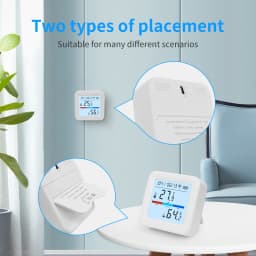YFK Tuya WiFi Temperature Humidity Sensor, Smart LCD Hygrometer Thermometer with APP Remote Monitor Alert, Works with Alexa Google Home for Smart Home Automation