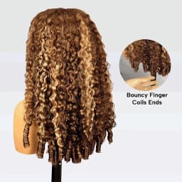 12A 220% Density P4/27 Honey Blonde Burmese Curly Half Wig Human Hair 38 Inch Glueless 3 In 1 Natural Style Seamless Flip Over Drawstring Headband Wigs Clip Beginner Friendly Wig Wear And Go With Drawstring Quick Install For Women Promotional Sale