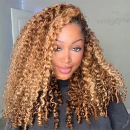 12A 220% Density P4/27 Honey Blonde Burmese Curly Half Wig Human Hair 38 Inch Glueless 3 In 1 Natural Style Seamless Flip Over Drawstring Headband Wigs Clip Beginner Friendly Wig Wear And Go With Drawstring Quick Install For Women Promotional Sale