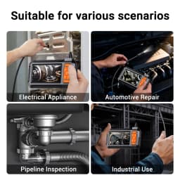 Industrial Endoscope Camera 8mm HD1080P 4.3inch IPS Screen 1080P Pipe Inspection Camera for Car Repair IP67 Waterproof 8 LEDS