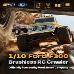 1/10 Scale Brushless RC Crawler Truck, 2WD Off-Road Vehicle with Wheelie Bar, High-Torque Motor, Hobby Grade Remote Control Car for Adults, Navy Blue