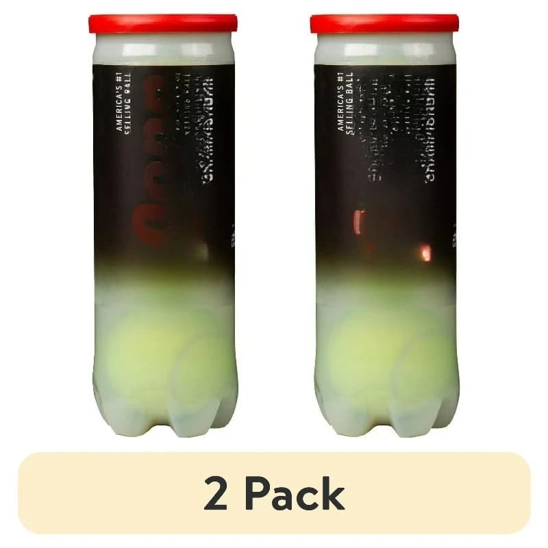 (2 pack) Regular Duty Tennis Balls (1 can, 3 balls)