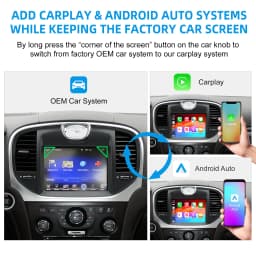 Wireless CarPlay Android Auto Retrofit Kit Decoder Box for 2012-2014 Chrysler 300 Series CarPlay & Android Auto Retrofit Kit