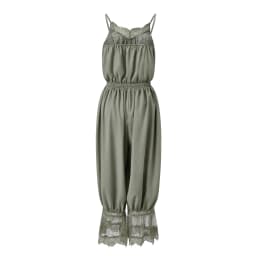 V Neck Sleeveless Jumpsuit V Summer Patchwork Drawstring Lace-Patchwork-Drawstring Sleeveless Spaghetti Strap Summer Jumpsuit V