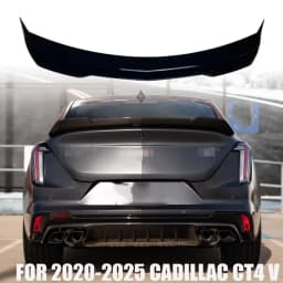 Car Rear Wing Bumper Tail Wing Gloss Black Style For Cadillac CT4 V 2020-2025 High Kick Duckbill Trunk Spoiler Car Trunk Spoiler