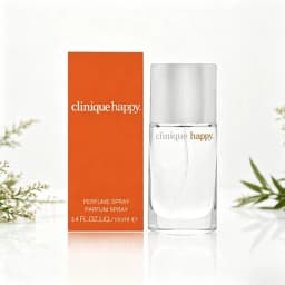 Clinique Happy Perfume Spray 100ML With Original Orange Gift Box Long Lasting Bright Fresh Citrus Floral Fruity Fragrance Women Perfume Clear Square Glass Silver Cap Bottle Cheerful Daily Scent Holiday Dating Gift for Ladies