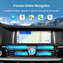 Wireless CarPlay Android Auto Retrofit Kit CarPlay Interface for BMW CIC System, Screen Upgrade Decoder Box for BMW CIC System