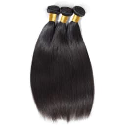 Straight Bundles Human Hair Natural Black Brazilian Remy Hair Extensions 1/3/4 PCS 14-30 Inch Hair Weave Bundles