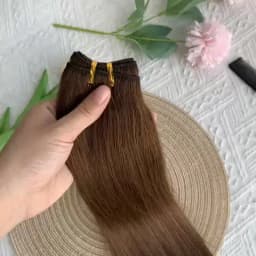 Human Hair Weft Extensions Straight 12"-22" Machine Remy Human Hair Extension 50g/pack Can Curly Hair Weaves for Women