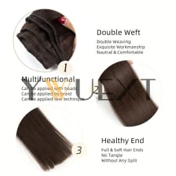 Human Hair Weft Extensions Straight 12"-22" Machine Remy Human Hair Extension 50g/pack Can Curly Hair Weaves for Women