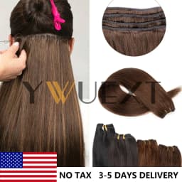 Human Hair Weft Extensions Straight 12"-22" Machine Remy Human Hair Extension 50g/pack Can Curly Hair Weaves for Women