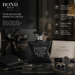 Bond No.9 Lafayette Street Eau De Parfum 100ml for Men Women Long Lasting Luxury Niche Perfume Spray Fresh Citrus Apple Vanilla Amber Woody Musk Fragrance Daily Wear Travel Gift
