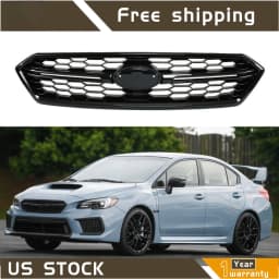 Front Center Grille Honeycom Grill For SUBARU WRX STI Style 2018 2019-2021