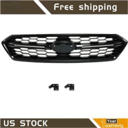 Front Center Grille Honeycom Grill For SUBARU WRX STI Style 2018 2019-2021