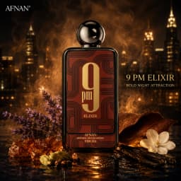 AFNAN 9PM Elixir Perfume 100ml 3.4Oz Parfum Intense for Unisex Long Lasting Arabian Fragrance Spray Vanilla Amber Leather Lavender Spicy Woody Scent Daily Wear Gift