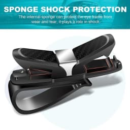 Ticket Card Receipt Clipboard Fastener Glasses Holder Carbon Fiber Car Sun Visor Sunglasses Clip 180 Degree Rotational Double Ended Mount Auto Interior Storage Organizer Accessories Tools