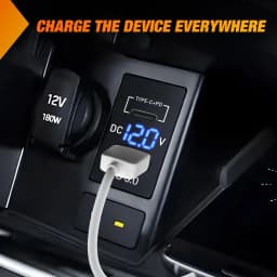 Nilight Rocker Switch Style USB Outlet Socket LED Voltmeter 12V PD Type C and QC 3.0 Outlets Car Using 1.54" x 0.83" Replacement with Inline Fuse for Tacoma Tundra 4Runner FJ Cruiser Hilux Fortuner