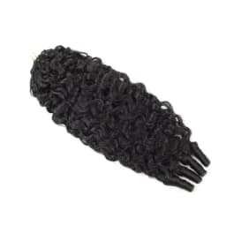 100% Human Hair Feather Crochet 15A Burmese Curly Natural Black Pre-Separated Feather Crochet Invisible Crochet Hair Extensions