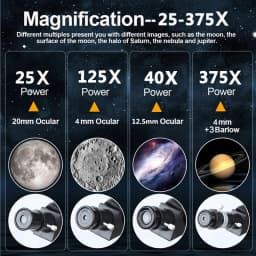 BORWOLF 70500 Professional Astronomical Telescope 375X Monocular 70MM Large-Aperture for Stargazing Bird Watching Moon