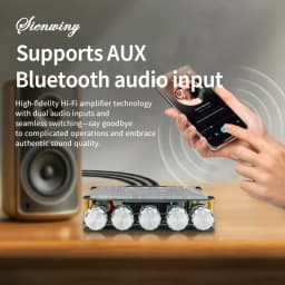 YS-MT21 2.1 Channel Audio Amplifier Board 200W Stereo Subwoofer Module With AUX Input, Treble Bass EQ For DIY Speaker System
