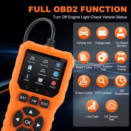 V529 Professional OBD2 Scanner, a Car Fault Code Reader Diagnostic Tool That Supports OBD II Protocols Since 1996, Supports Reading and Clearing Fault Codes, Does Not Require Battery Power