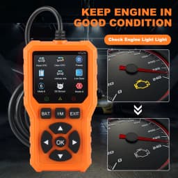 V529 Professional OBD2 Scanner, a Car Fault Code Reader Diagnostic Tool That Supports OBD II Protocols Since 1996, Supports Reading and Clearing Fault Codes, Does Not Require Battery Power
