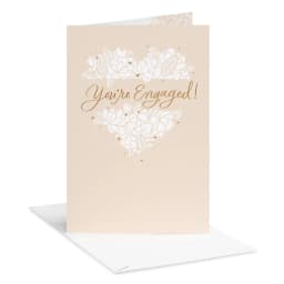 Engagement Card for Bride and Groom (Lacy Heart)