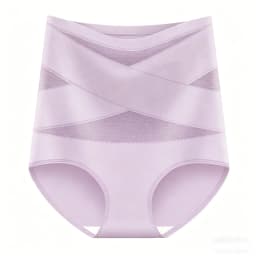 Women High Waist Tummy Control Panties, Cross Mesh Seamless Shapewear Briefs, Soft Breathable Nylon Underwear for Women, 4‑Pack Multipack, S‑XXL