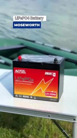 MOSEWORTH 12V 100Ah LiFePo4 Battery Pack Built-in 100A BMS Lithium Iron Phosphate Battery Rechargeable Bateria For Solar Boat