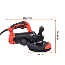 Electric Concrete Floor Grinder 7' Walk- Concrete Grinder 2200W- Angle Grinder Kit W/Dust Extraction Shroud, 150mm Grinding Wheel