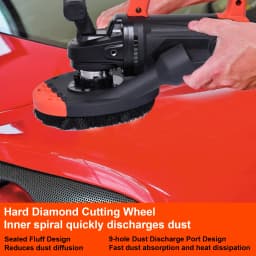 Electric Concrete Floor Grinder 7' Walk- Concrete Grinder 2200W- Angle Grinder Kit W/Dust Extraction Shroud, 150mm Grinding Wheel
