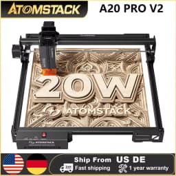 Atomstack A20 Pro V2 Portable Laser Engraver Diy Bluetooth Machine Painted Dog Tag Paper Leather Wooden Plastic Logo CNC Machine
