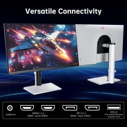 KTC 27 Inch White Gaming Monitor 300Hz/320Hz, QHD 1440P Fast IPS Computer Monitor