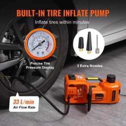 SucceBuy 5 Ton Electric Car Jack Hydraulic Jack with Electric Impact Wrench Portable Car Lift for SUV Sedan Truck Change Tires
